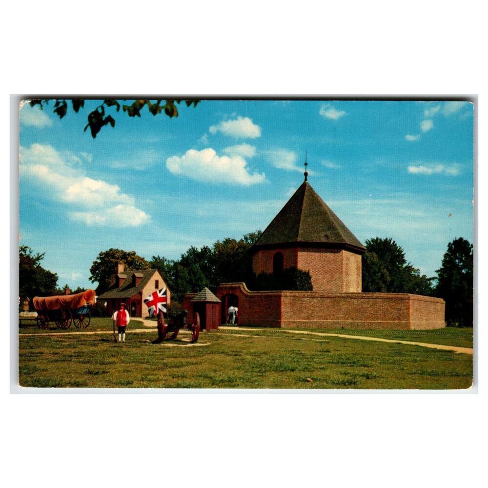 Colonial Williamsburg Magazine Guardhouse Mirro-Krome Postcard VA